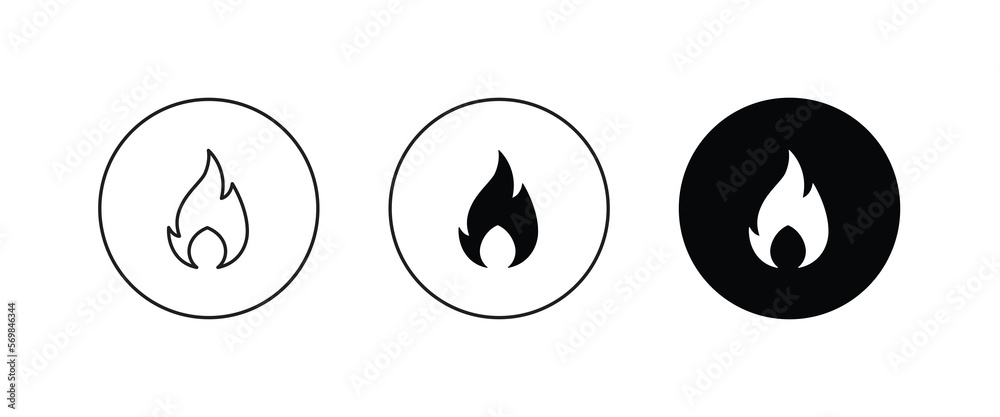 Fire flame icon vector template. Hot caution or spicy food. Vector logo symbol for oil, gas and energy concept flat design Fire flame icon vector template. Hot caution or spicy food. Vector logo symbol for oil, gas and energy concept flat design