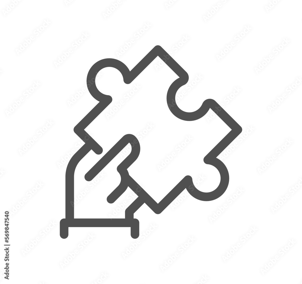Puzzle related icon outline and linear vector.
Puzzle related icon outline and linear vector.