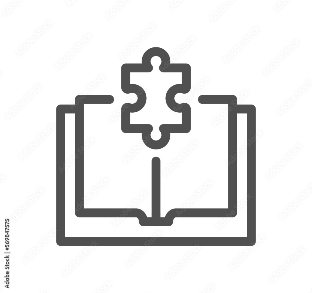 Obraz premium Puzzle related icon outline and linear vector. 