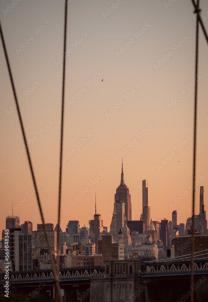 manhattan New York view epic sky building