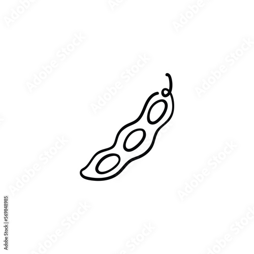 Soybean Line Style Icon Design