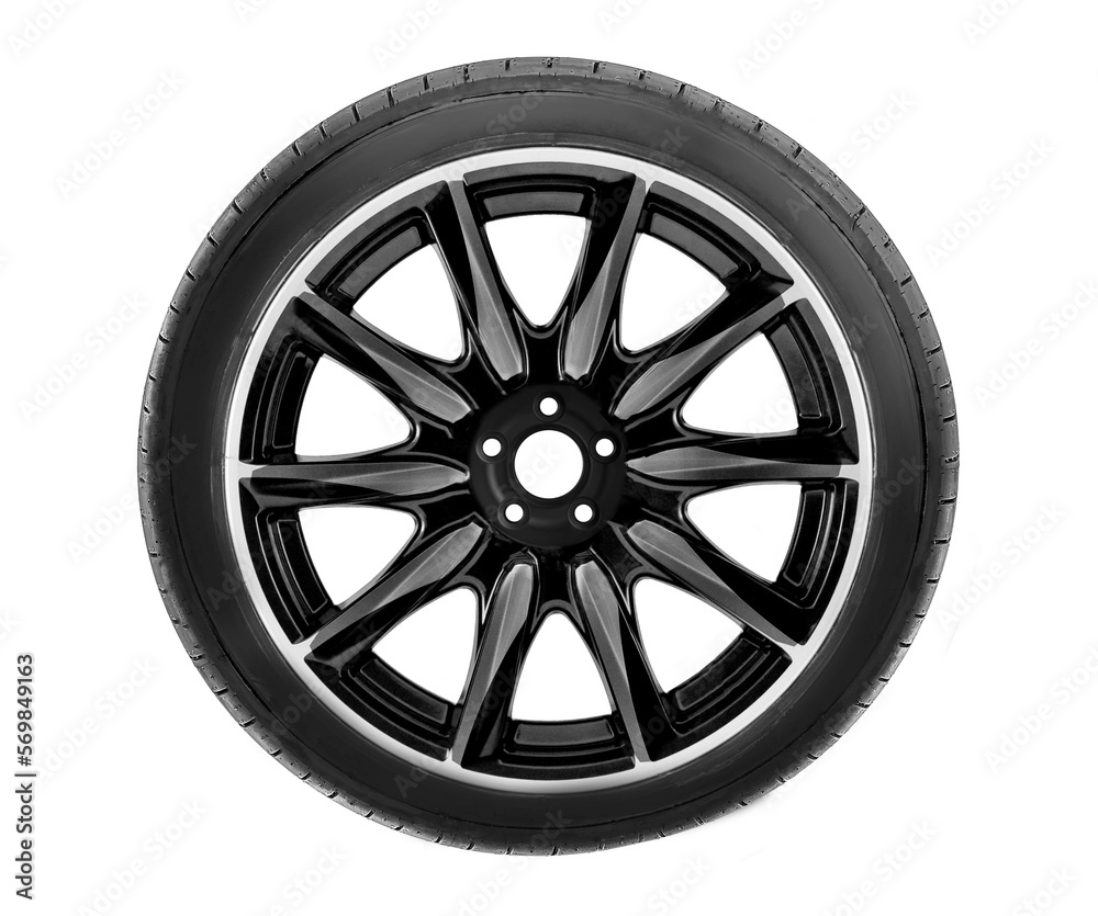 Car wheel isolated on white background Car wheel isolated on white background