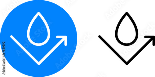 Water resistant icon vector. Waterproof, water vector icon illustration.