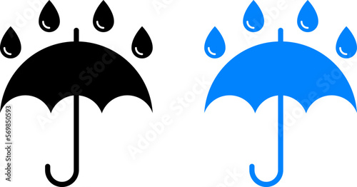 Water resistant icon vector. Waterproof, water vector icon illustration.
