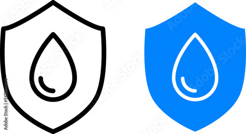 Water resistant icon vector. Waterproof, water vector icon illustration.