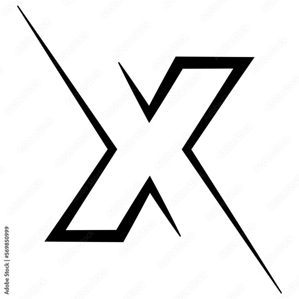 X logo studio, letter x design icon, logotype technology font
