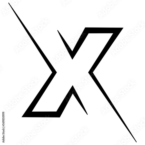 X logo studio, letter x design icon, logotype technology font