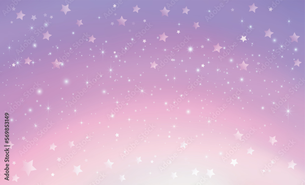 Fantasy magic pink sky in sparkling stars. Fantasy magic pink sky in sparkling stars.