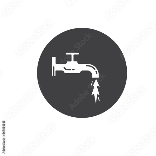 water flow from faucet   icon vector concept design template