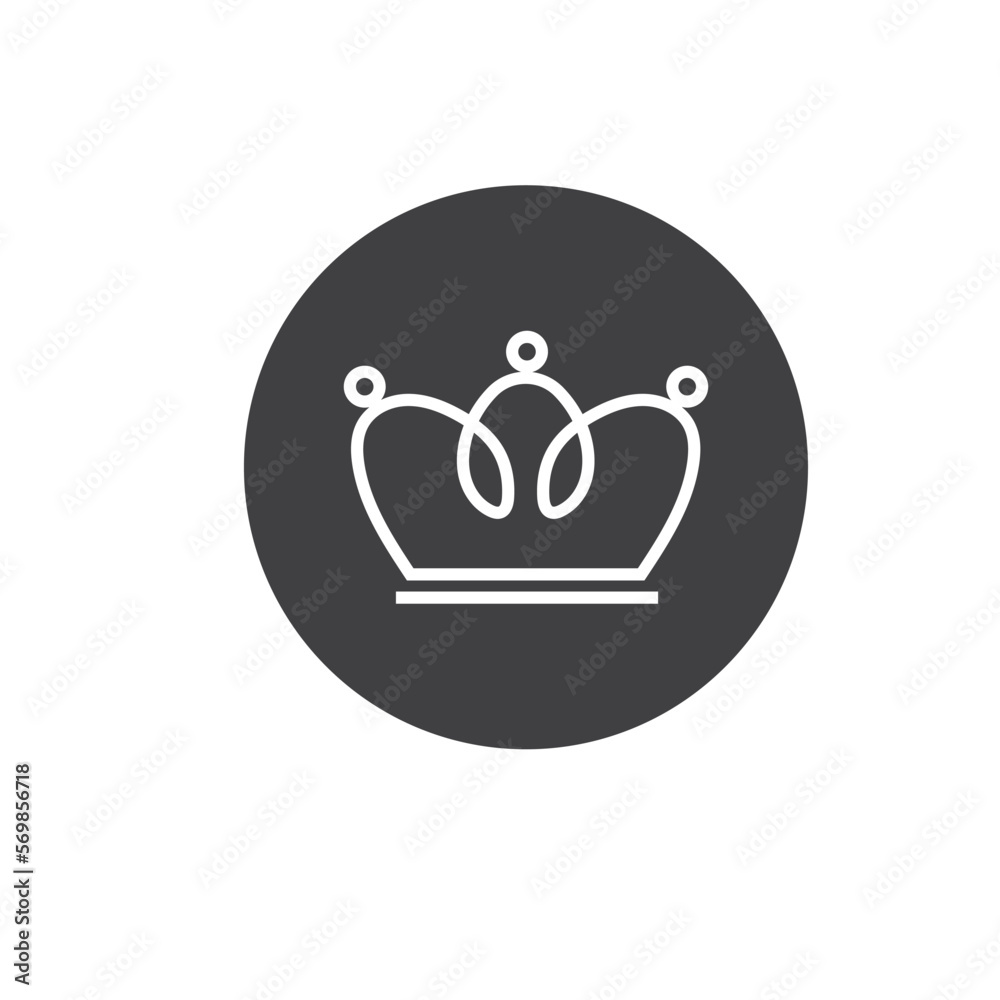 crown element icon vector concept design template crown element icon vector concept design template