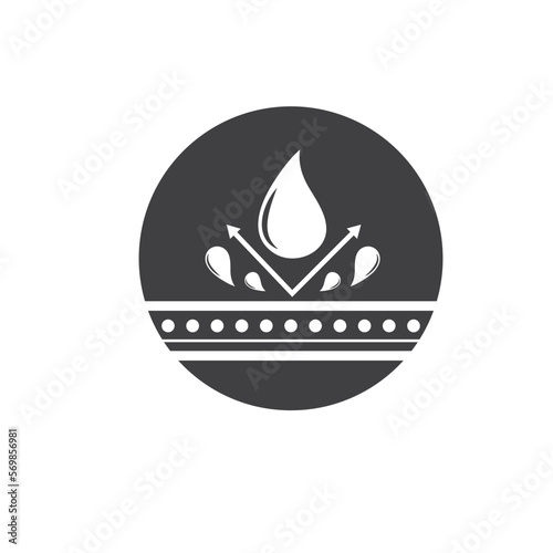 water resistance or water proof icon vector concept design template