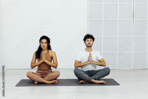 lotus pose yoga trainer stretching session meditation asana