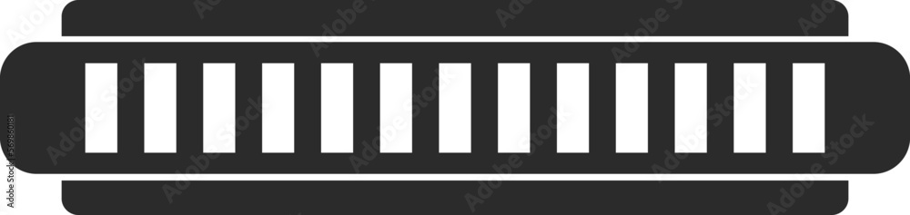 Harmonica icon, orchestra instrument icon black vector Harmonica icon, orchestra instrument icon black vector