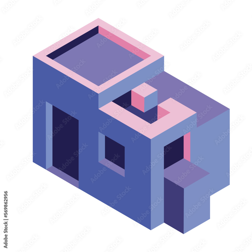 blue cube
