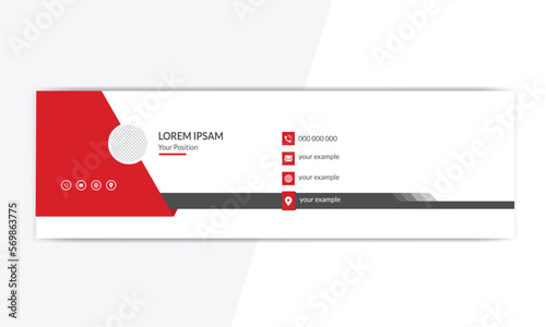 Email Signature Design. Business email signature banner. Creative professional Corporate Email Signature Design template.