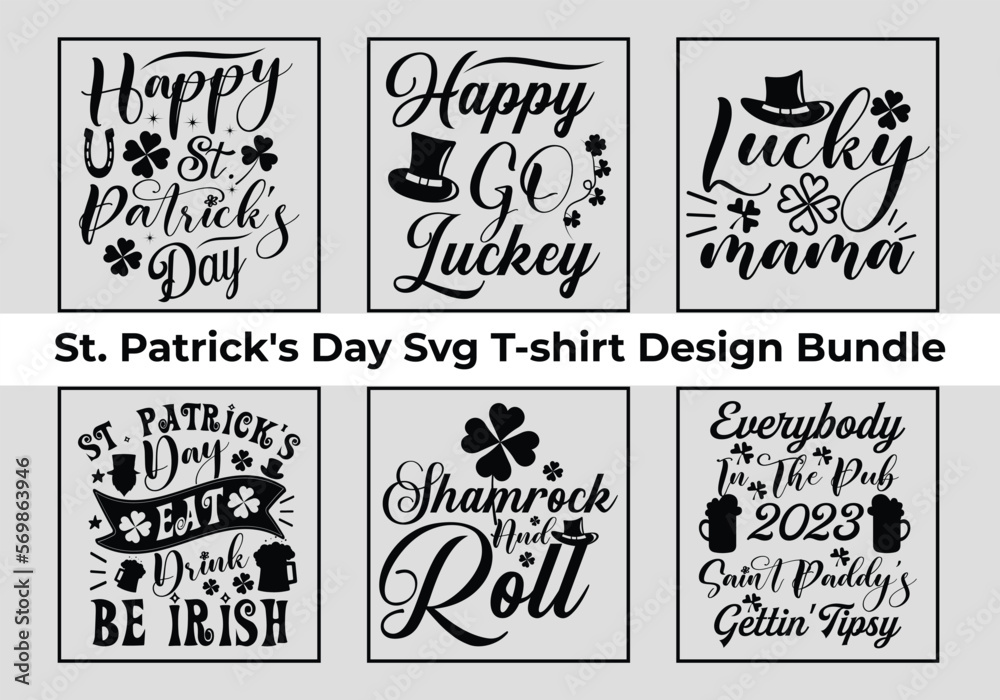 St. Patrick's Day SVG t-shirt design Bundle
