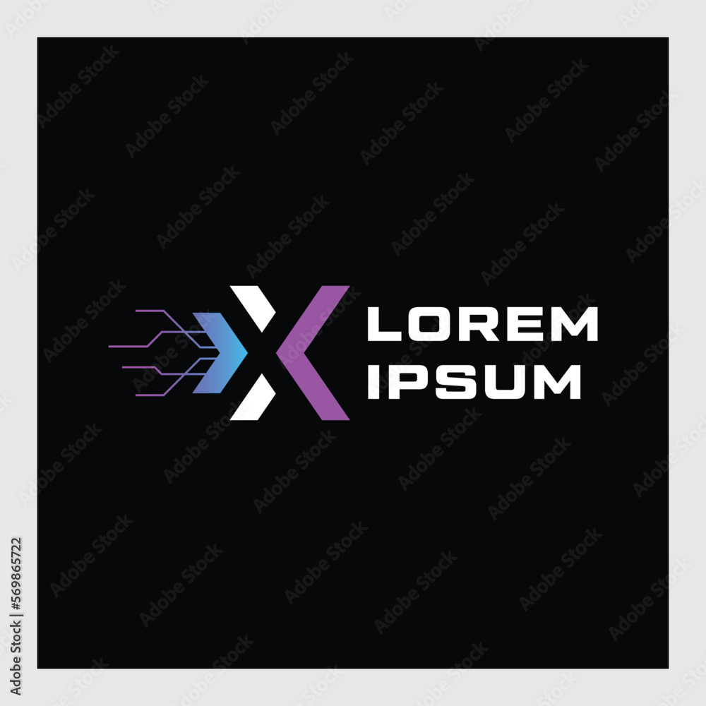 Letter X logo design. X technology logo design Letter X logo design. X technology logo design