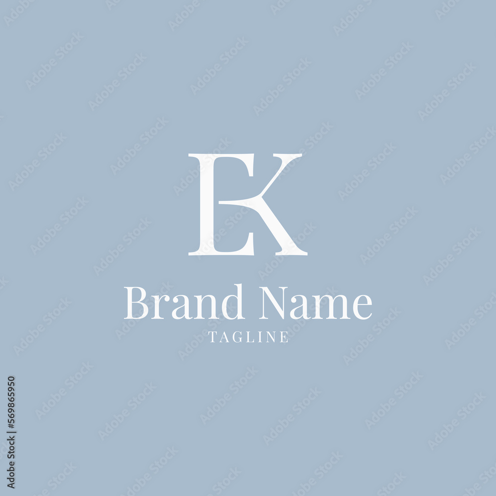 EK logo elegance skyblue EK logo elegance skyblue