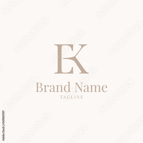 EK logo elegance golden brown