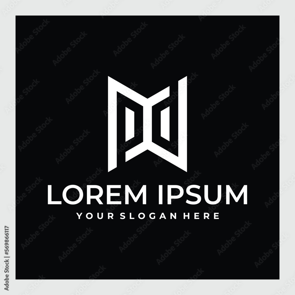 Creative Letter PD Monogram Logo Design Icon