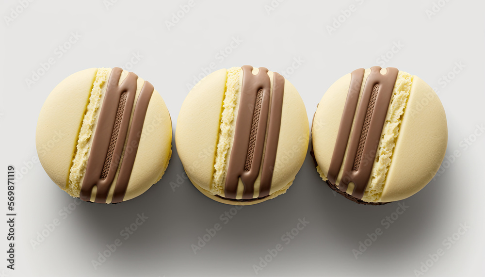macarons isolated on white