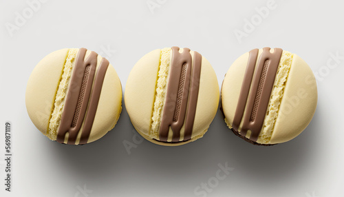 macarons isolated on white