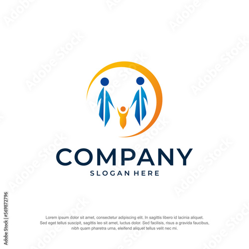 family charity logo premium vector