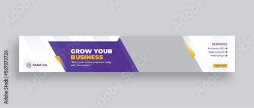 Digital marketing large web banner, social cover template, or corporate business banner template