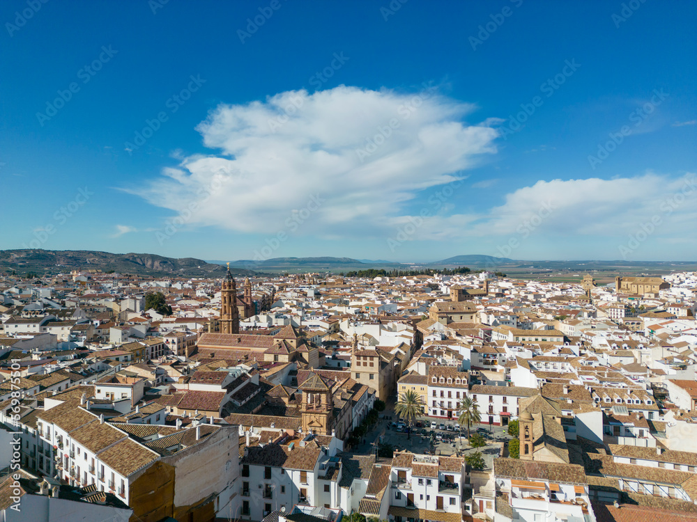 vistas del municipio monumental de Antequera en la provincia de Málaga, España