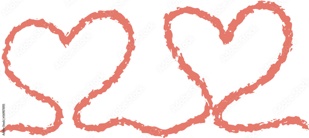 hearts handdrawn organic shape decorative brush element hearts handdrawn organic shape decorative brush element