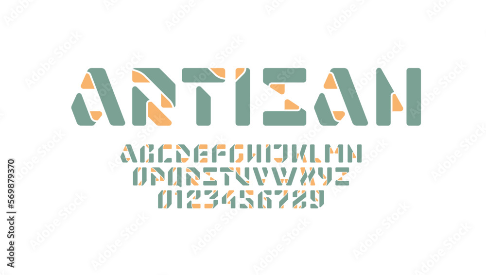 Abstract hi tech techno alphabet font, for your design logo or brand name or game, vector illustration 10EPS