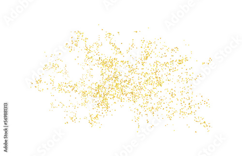 Background explosion burst plume golden abstract grainy texture, crumbs. Gold dust. Sand particles grain. Pieces abstract. plume. Jewelry, carefully placed by hand. Jewel confetti. Vector