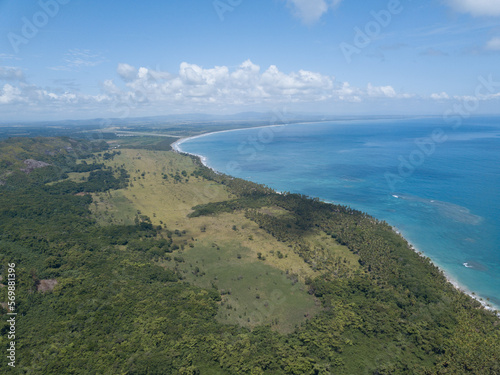 Tropical beach in the Dominican Republic caribbean sea