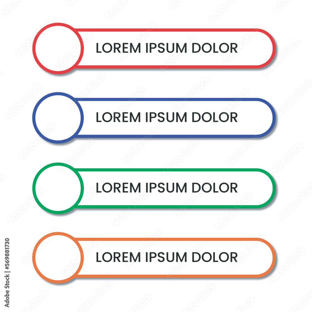 Modern simple lower third with line design multi colour Modern simple lower third with line design multi colour