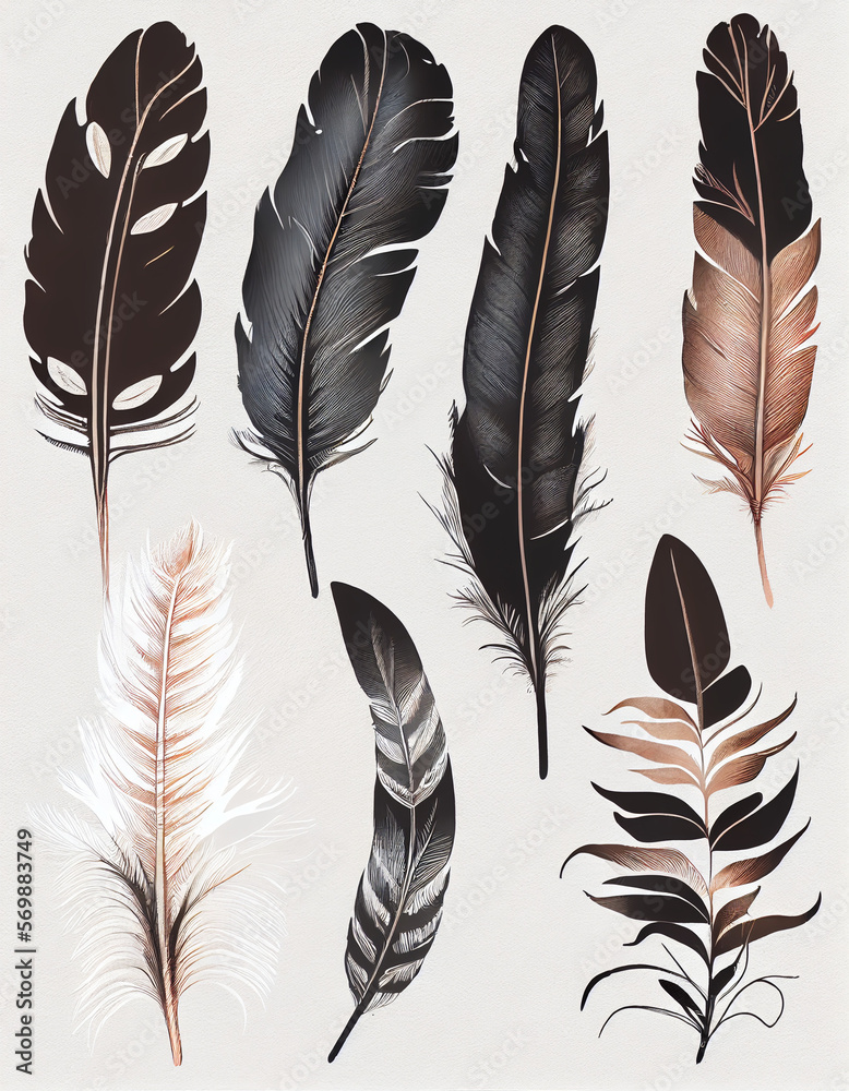 Obraz premium set of feathers