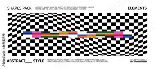 Vector Graphic Assets Set. Bold modern Shapes.