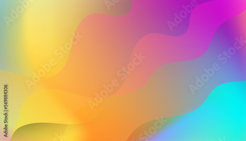 Vector abstract wave line light colorful landing page flat background vector design © designhill