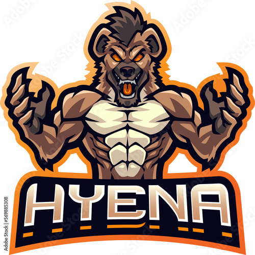 Hyena fighter esport mascot photo