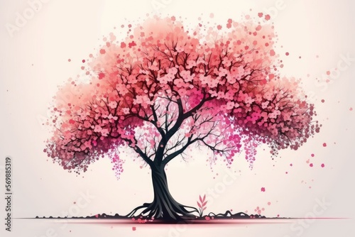 Pink tree background © Nataliia
