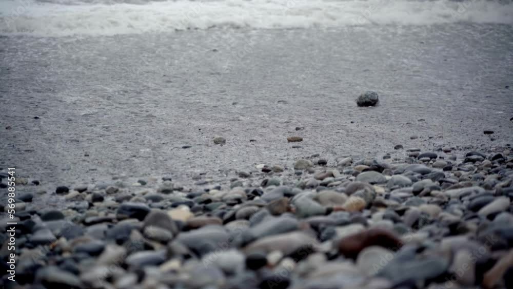 Storm in the Black Sea. Strong waves on the coast. Storm in the Black Sea. Strong waves on the coast.