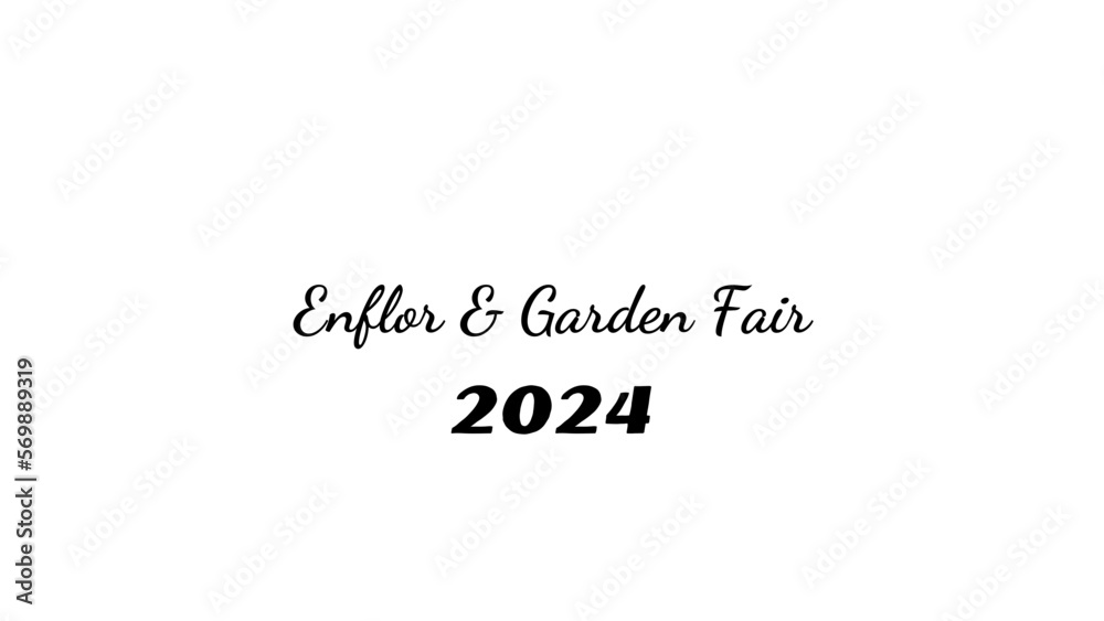 Enflor & Garden Fair wish typography with transparent background