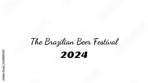 The Brazilian Beer Festival wish typography with transparent background