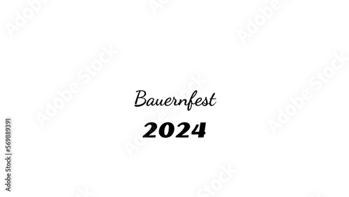 Bauernfest wish typography with transparent background
