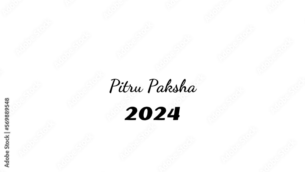 Pitru Paksha wish typography with transparent background