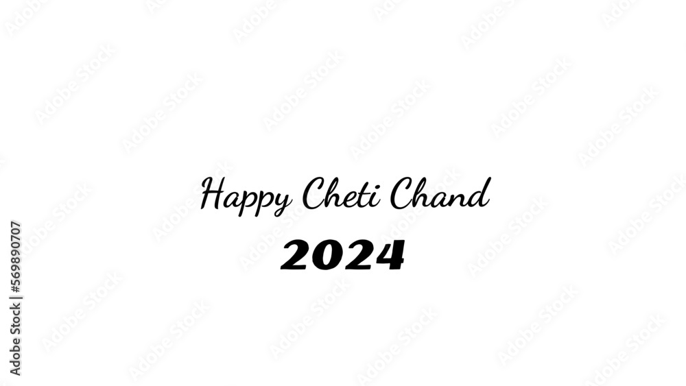 Happy Cheti Chand wish typography with transparent background Happy Cheti Chand wish typography with transparent background