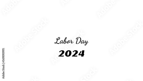 Labor Day wish typography with transparent background