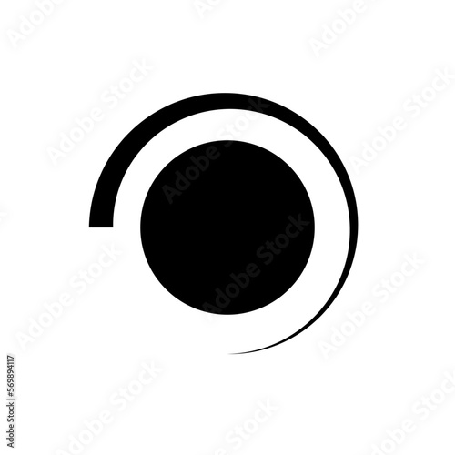 circular button with minimum to maximum indicator icon symbol vector illustration 