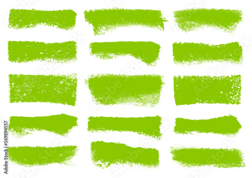 Set Fünfzehn Grüne Stempel Schwamm Kratzer