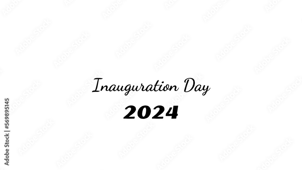 Inauguration Day wish typography with transparent background Inauguration Day wish typography with transparent background