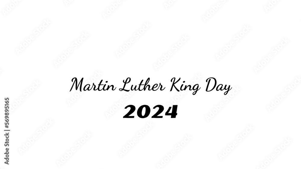 Martin Luther King Day wish typography with transparent background